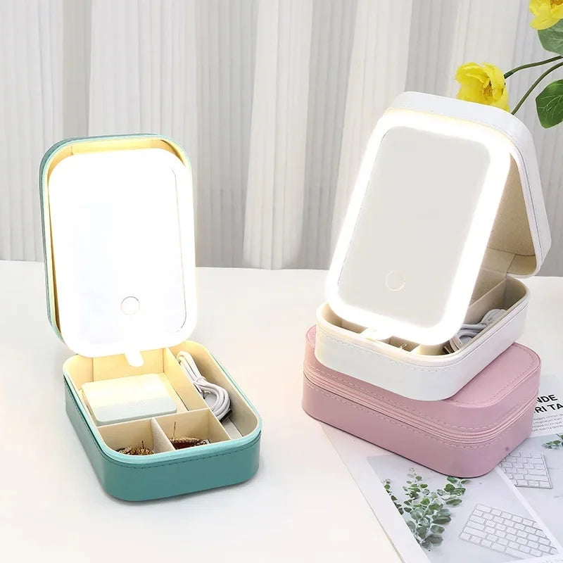 Portable LED Travel Makeup Case  Mirror